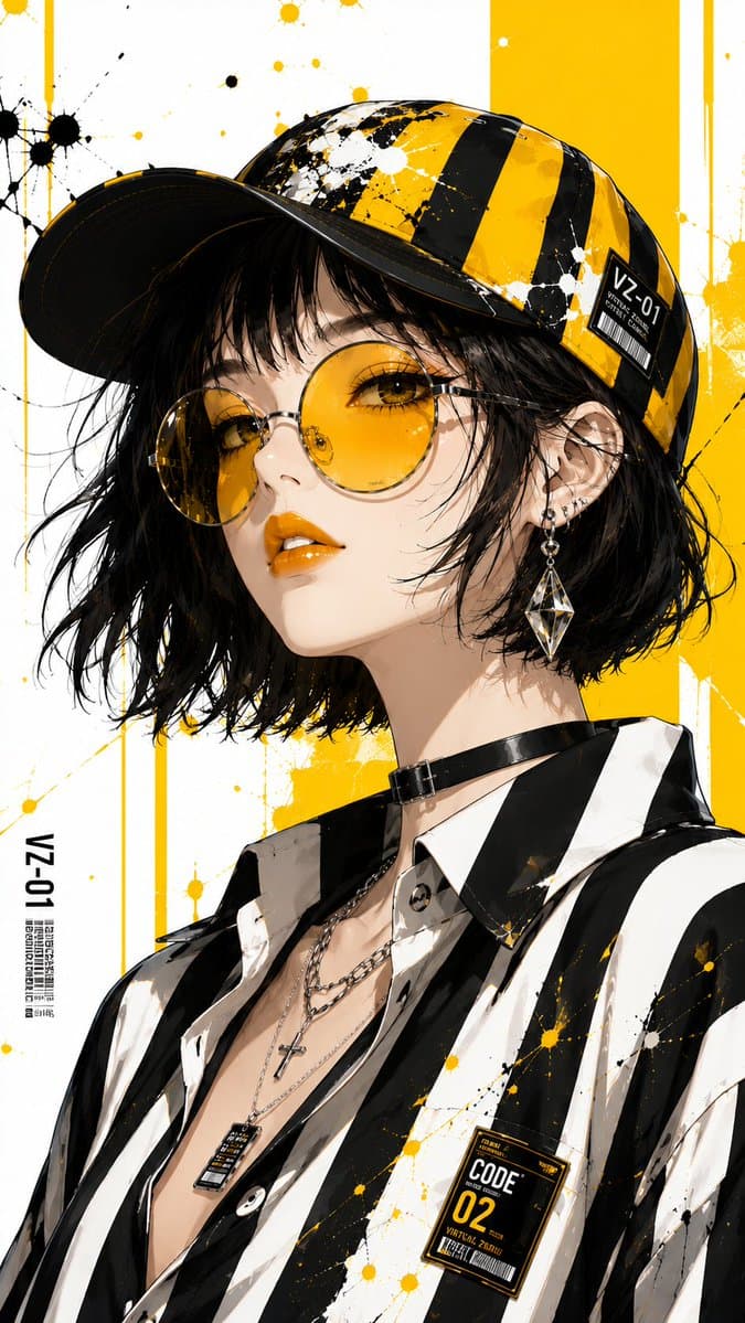 Anime Luxury Streetwear Editorial Portrait